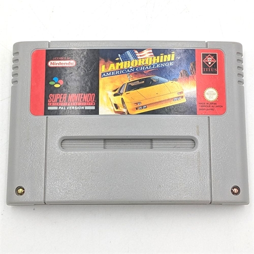 Lamborghini American Challenge - Cartridge - SNES Spil - (FRG) (B Grade) (Genbrug)
